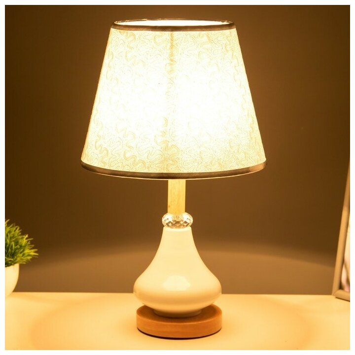 Настольная лампа "Ивири" Е27 40Вт белый 25х25х40 см 9149629 - фотография № 13