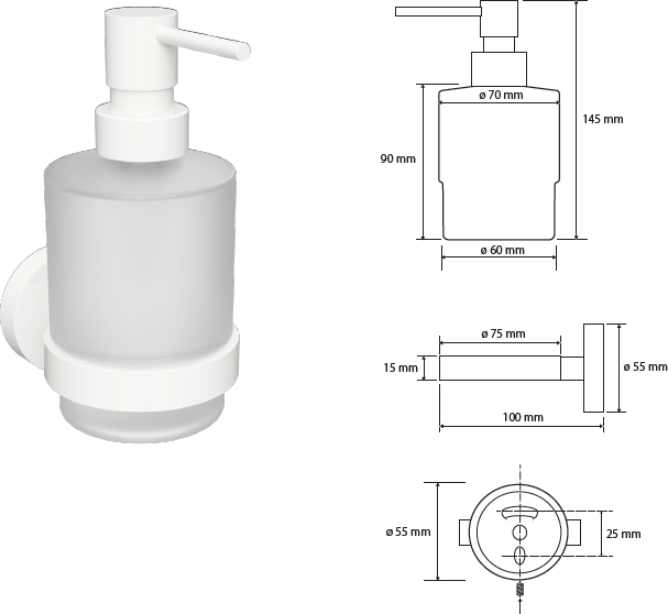 Дозатор для жидкого мыла Bemeta White 104109104 - фотография № 6