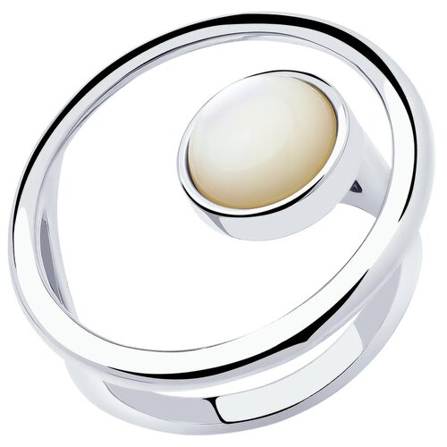 Кольцо SOKOLOV, серебро, 925 проба, серебрение, перламутр, размер 18 кольцо sokolov из серебра с перламутром