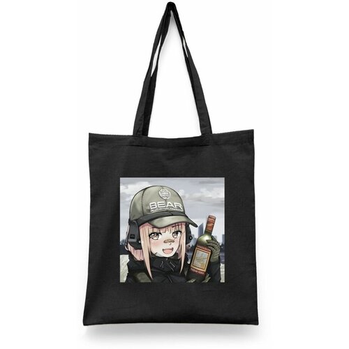 фото Сумка-шоппер унисекс каждому своё "аниме/тян/тарков" черная