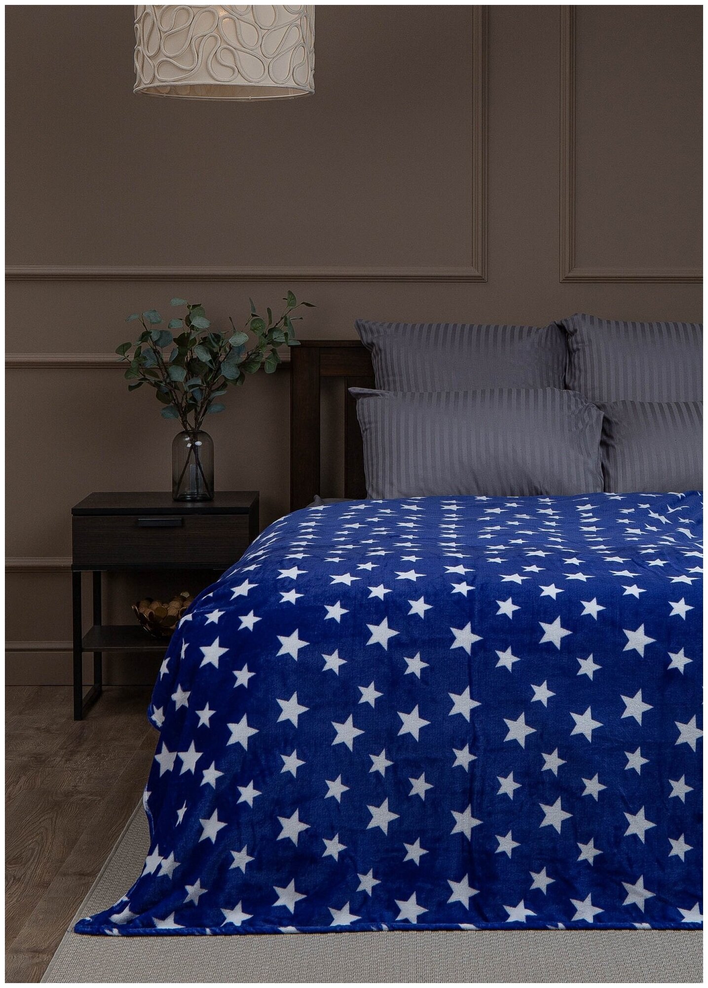 TexRepublic Плед Звезды цвет: синий (140х200 см) - фотография № 6