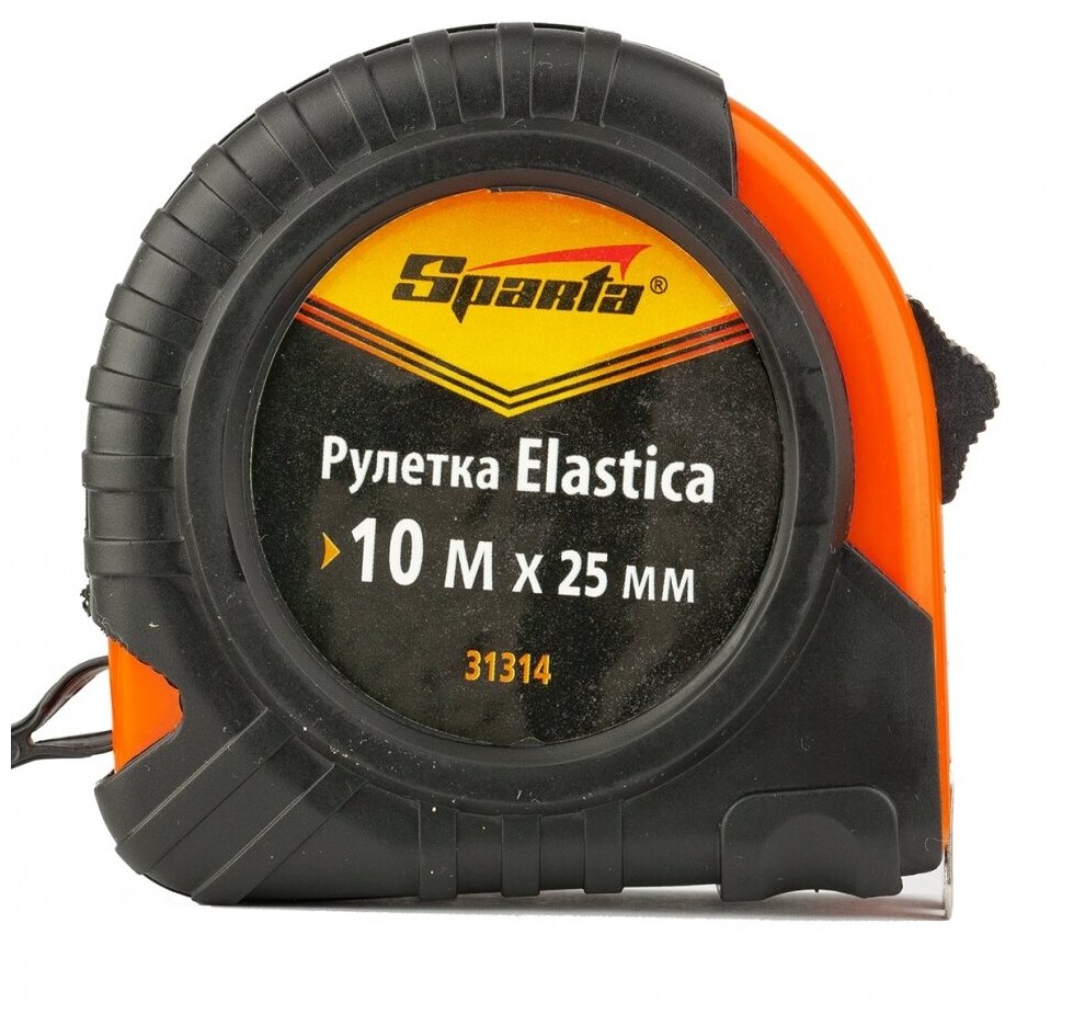 Рулетка Sparta Elastica 10 м х 25 мм, обрезиненный корпус 31314