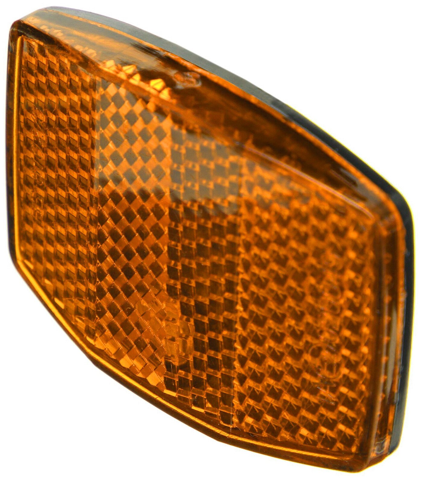 фото Светоотражатель велосипедный (катафот) 5.3х3.8см, пластик, оранжевый