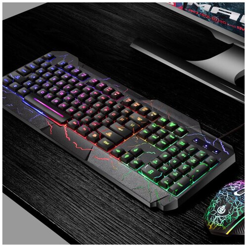 Клавиатура компьютерная проводная набор игровая клавиатура и мышь с подсветкой 99000₽