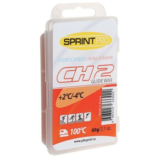 Sprint Мази скольжения SPRINT PRO, CH2 Red, (от +2 до -4°C), 60 г