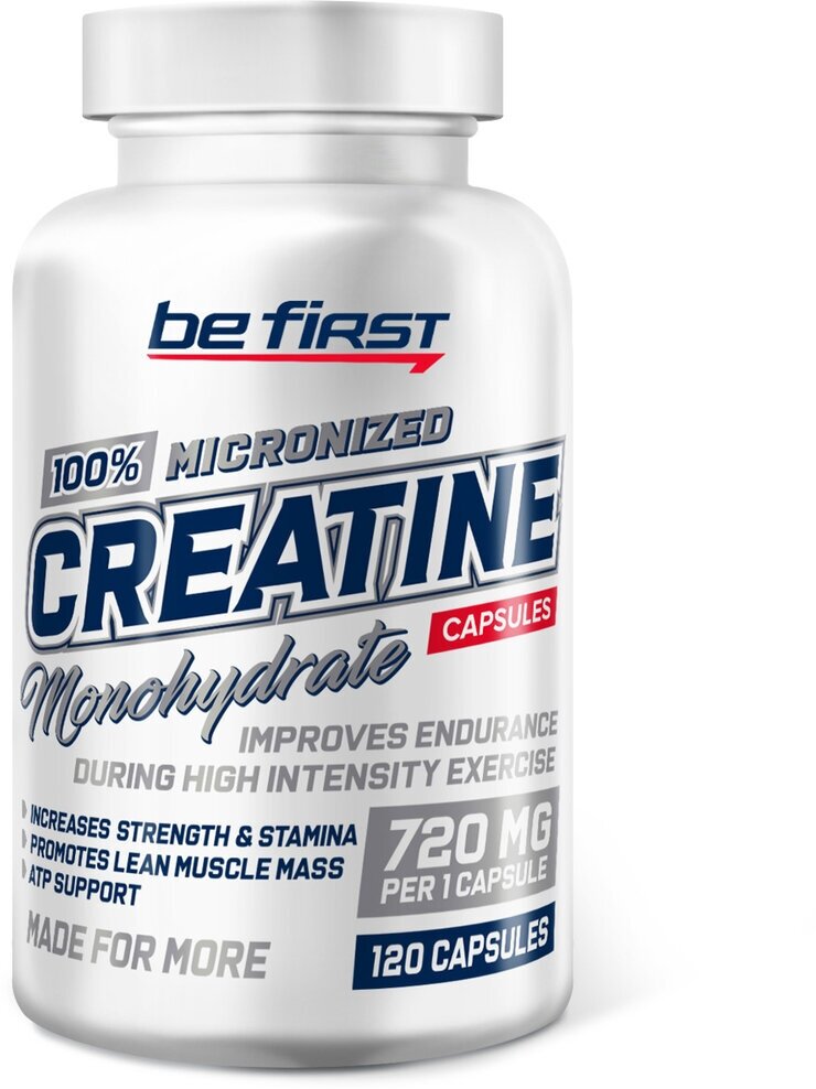 Креатин моногидрат Be First Creatine Monohydrate Capsules (креатин моногидрат) 120 капсул