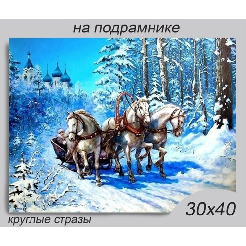 Алмазная мозаика на подрамнике 30*40 см