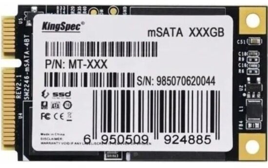 Накопитель SSD Kingspec SSD mSATA MT 256GB SATA-III 3D NAND (MT-256)