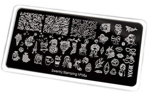 Swanky Stamping пластина 064 12 х 6 см черный