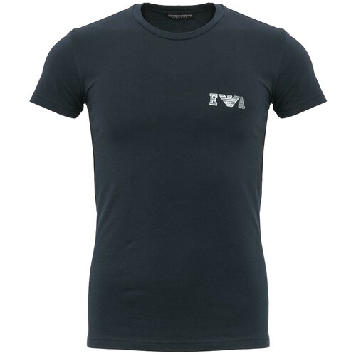 Футболка EMPORIO ARMANI, размер M, синий new autumn short knit t shirt off shoulder hollow sexy tees for women