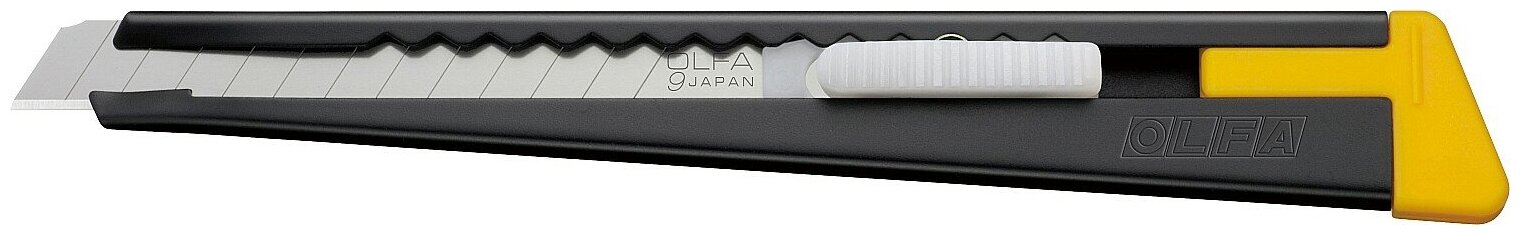 Нож OLFA с выдвижным лезвием, черный, 9мм
