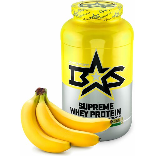 Изолят сывороточного протеина Binasport Supreme WHEY PROTEIN 2000 г со вкусом банана