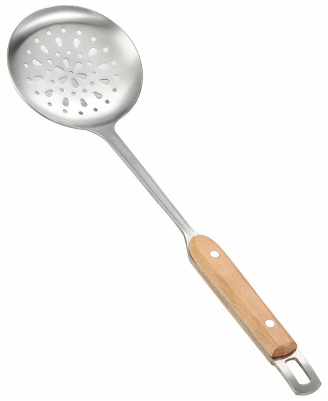 фото Bofos/Шумовка с деревянной ручкой 37,5см/Шумовка кухонная/Куханная утварь