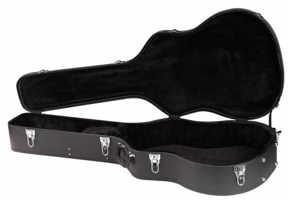 Rockcase RC10611 B/SB фигурный кейс для 12-стр. акустической гитары деревянная основа черный