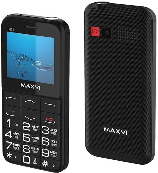 Телефон мобильный (MAXVI B231 Black)