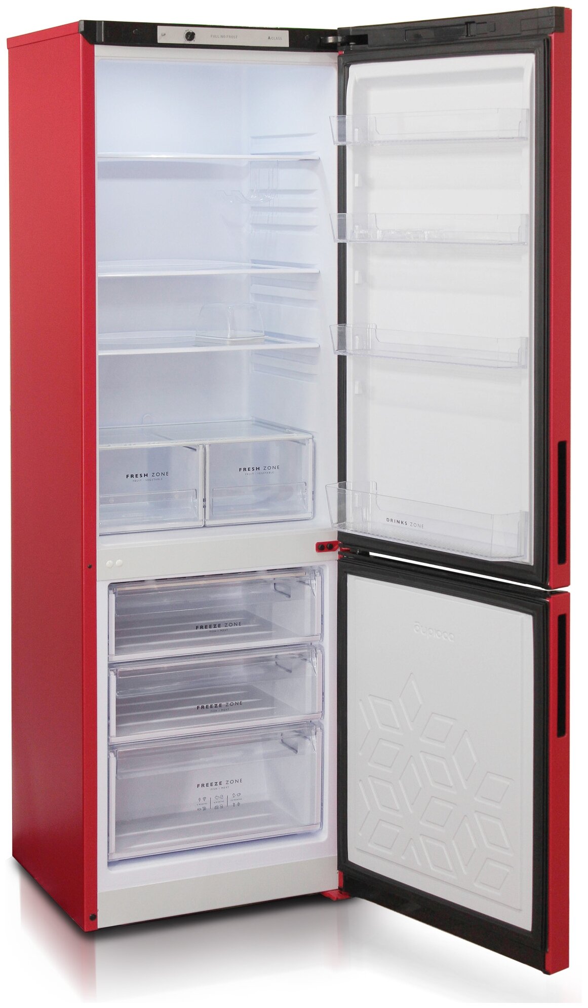 Холодильник Бирюса H6027, краcный - фотография № 3
