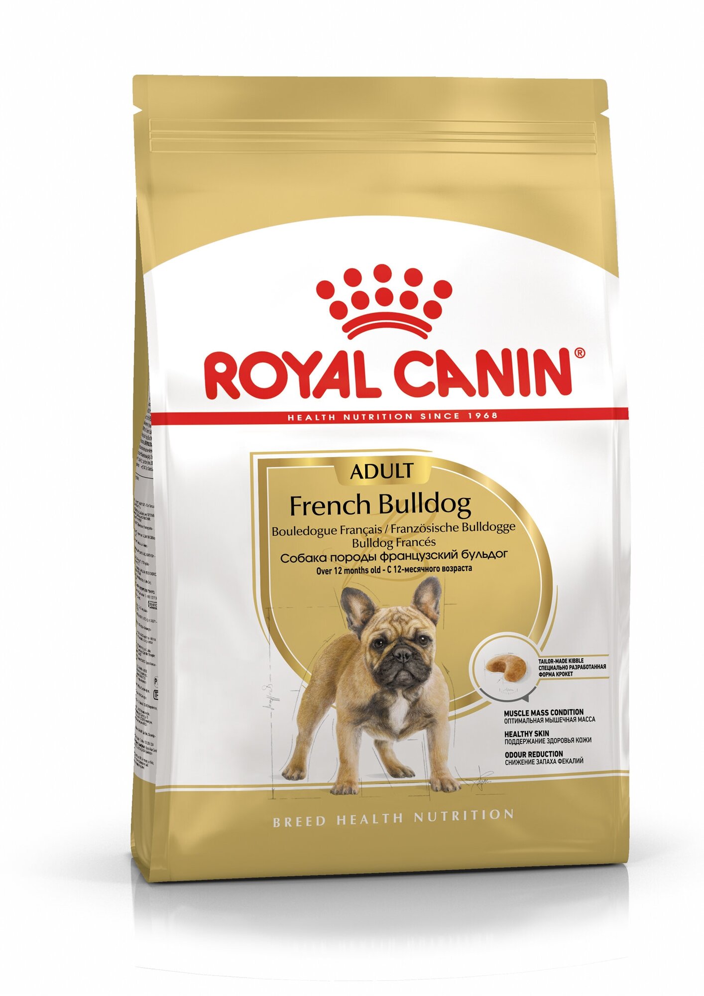 Корм для взрослых собак Royal Canin French Bulldog Adult (Французский Будьдог Эдалт) сухой для породы Французский Бульдог от 12 месяцев, 3 кг