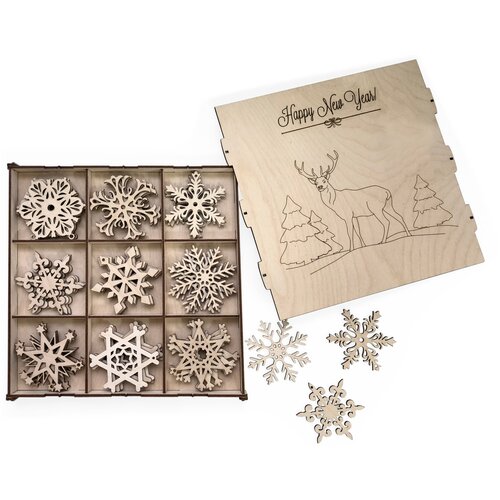 Набор деревянный для творчества Lemmo Набор новогодних украшений 11