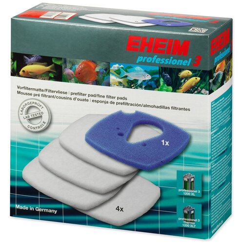 Eheim картридж Prefilter pad/Fine filter pads для EHEIM professionel 3 1200 XL и 1200 XLT (комплект: 5 шт.) белый/синий 290 мм 290 мм 123 мм 5 шт.