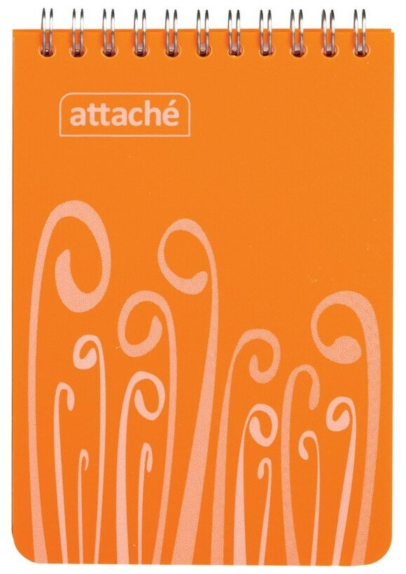 Блокнот Attache Fantasy А6 80 л. оранжевый в клетку спираль (105х165 мм) 309371