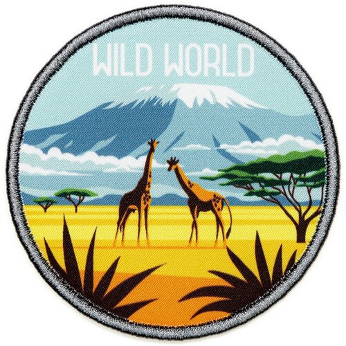 Нашивка на одежду на термоплёнке Wild World 7,2х7,2см