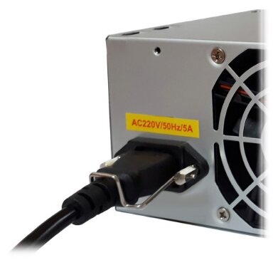 Блок питания ATX Exegate ES259589RUS-S 350W, SC, 8cm fan, 24p+4p, 2*SATA, 1*IDE + кабель 220V с защитой от выдергивания - фото №2