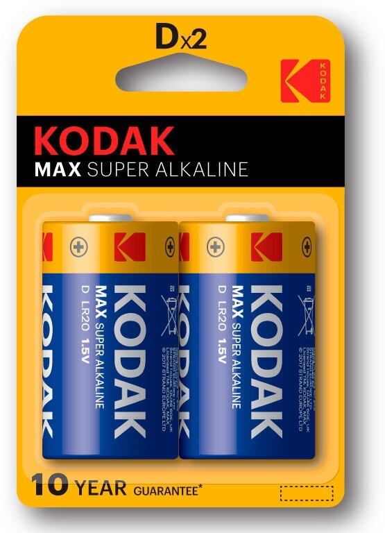 Батарейки Kodak MAX D LR20-2BL [KD-2], 2 шт.