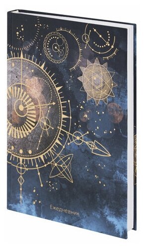 Ежедневник недатированный А5 (145х215 мм), ламинированная обложка с фольгой, 128 л, STAFF, "Astrology", 113519