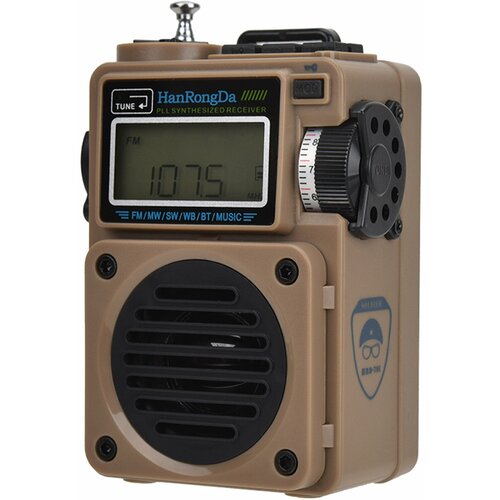 Всеволновой Радиоприемник HRD-701 Коричневый Поддержка SD-карт Расширенный УКВ и Авиа Диапазоны 5470₽