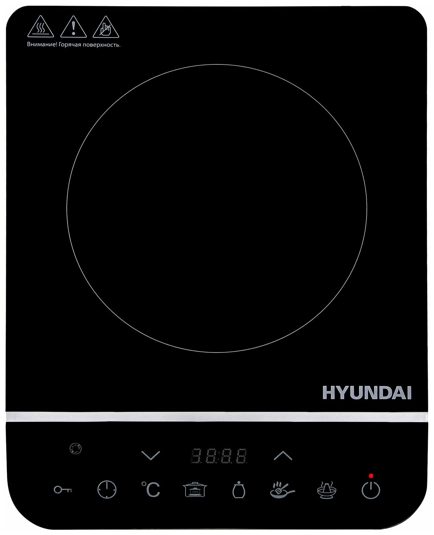 Плита индукционная HYC-0104 (настольная) черн. стеклокерамика HYUNDAI 1358598 - фотография № 2