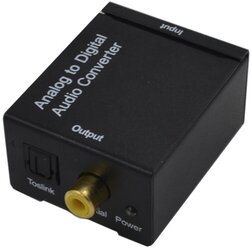 Аудио конвертер аналого - цифровой преобразователь (R/L RCA - Toslink/Coaxial) с блоком питания