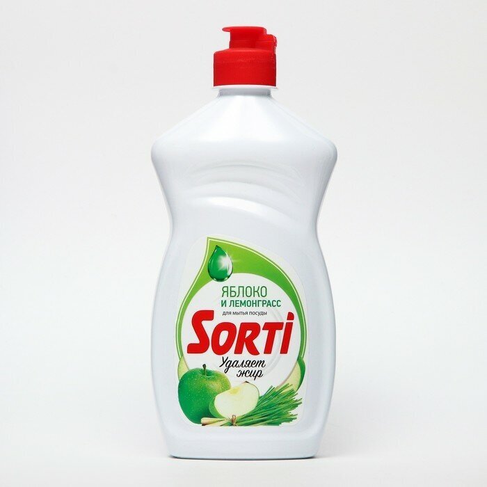 SORTI Средство для мытья посуды Sorti "Яблоко и лемонграсс", 450 гр