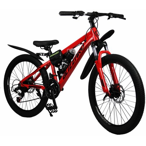 Велосипед горный 24 BLIZZARD алюминиевая рама 21 скорость блокировка вилки черно-серый 1790000₽