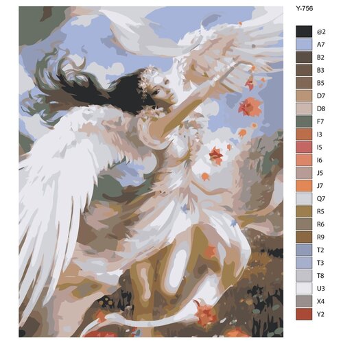 Картина по номерам Y-756 Чарующий Ангел 40Х50 картина по номерам y 750 сон ангел 40х50
