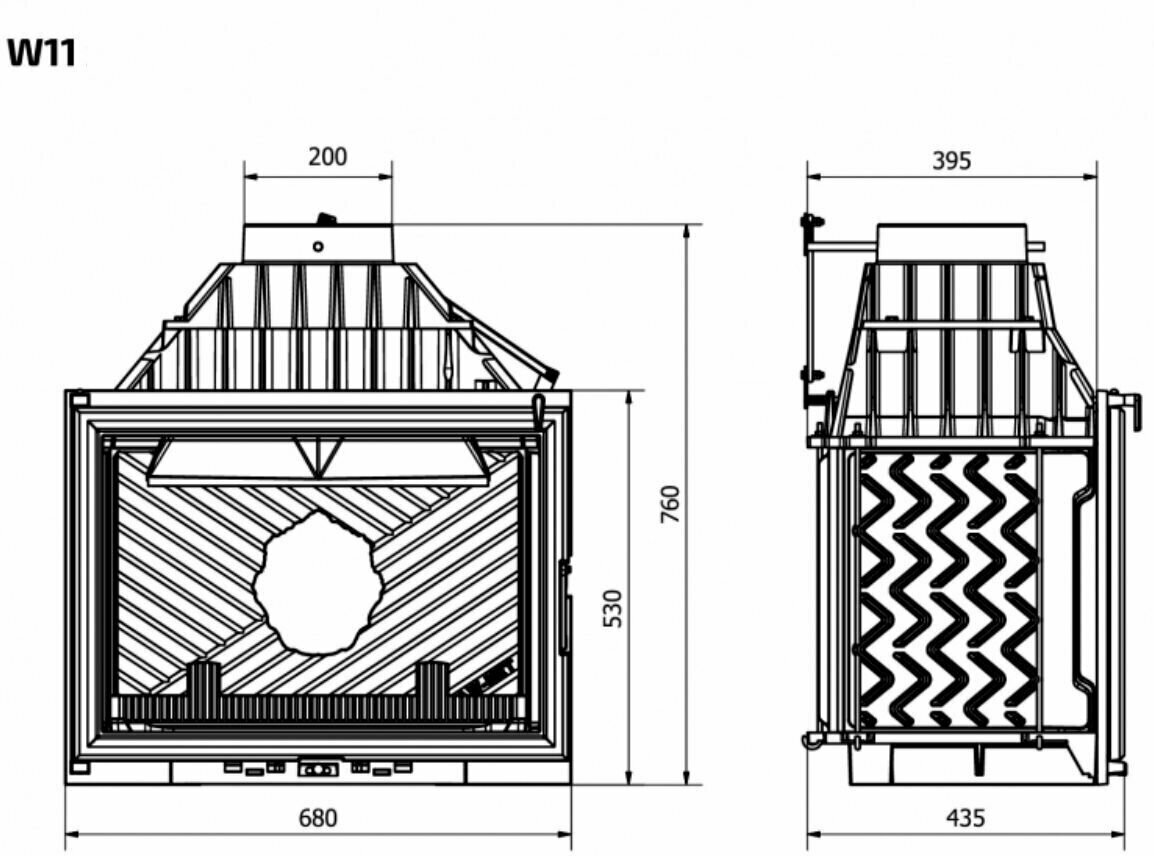 Каминная топка KawMet W11 - фотография № 3