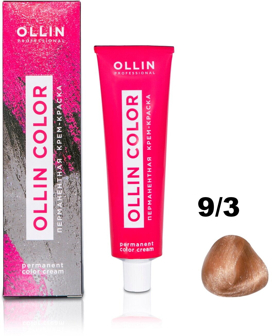 Крем-краска OLLIN COLOR для окрашивания волос OLLIN PROFESSIONAL 9/3 блондин золотистый 60 мл