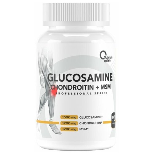 glucosamine chondroitin msm optimum system без вкуса Optimum System Glucosamine + Chondroitin + MSM (90 таб)