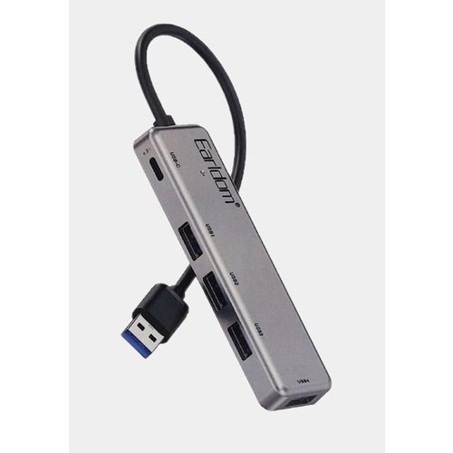 Адаптер Разветвитель HUB USB 2.0, 4USB + Tepe-C