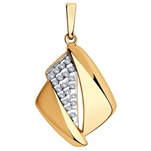 фото Diamant подвеска из золочёного серебра с фианитами 93-130-00681-1
