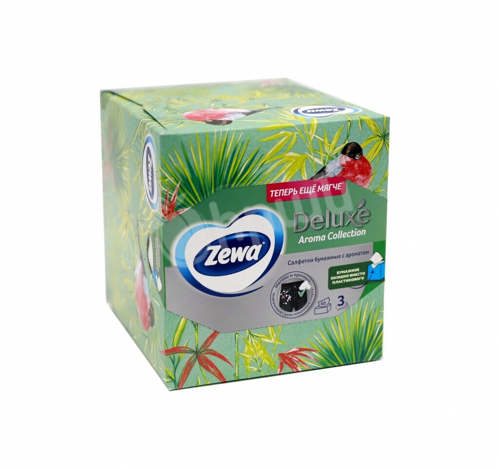 Салфетки бумажные Zewa Deluxe Aroma Collection 3 слоя 60шт Эссити - фото №8