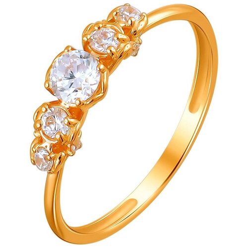 фото Эстет кольцо с 9 фианитами из красного золота 01к1112007, размер 18.5