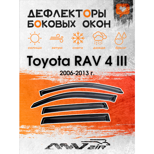 Ветровики окон Toyota RAV 4 III 2006-2013 г.