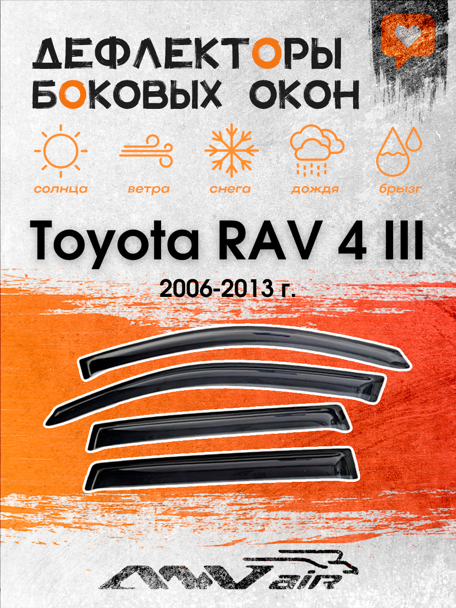 Ветровики окон Toyota RAV 4 III 2006-2013 г.