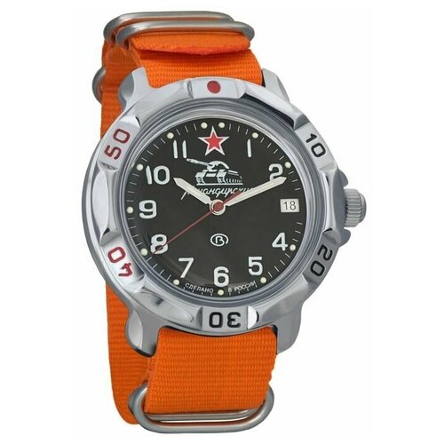 Наручные часы Восток Командирские, оранжевый наручные часы восток командирские механические командирские 811306 black grey серый
