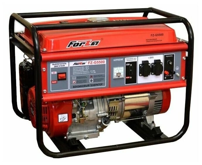 Генератор бензиновый FORZA G-5500 (4.0-4.5 кВт, 220В, 12В, 50Гц)