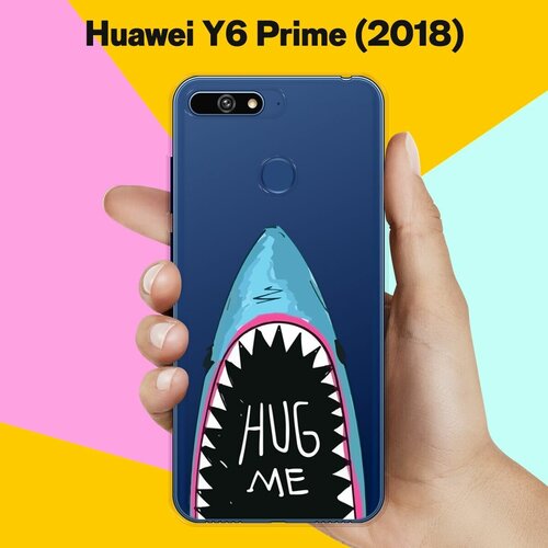 Силиконовый чехол Акула на Huawei Y6 Prime (2018) силиконовый чехол ленивец на ветке на huawei y6 prime 2018