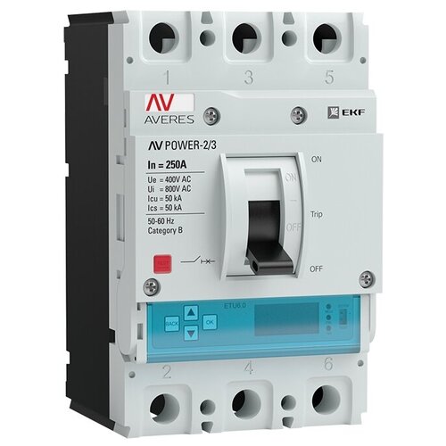 Автоматический выключатель EKF AV POWER-2/3 (В) 50kA (ETU6.2) 250 А
