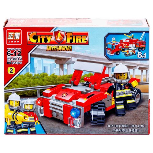 фото Конструктор zhbo city fire, пожарная станция, 5514-2