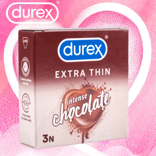 Презервативы Durex Intense Chocolate Flavoured Condoms / со вкусом интенсивного шоколада /1 упаковка из 3 штук.