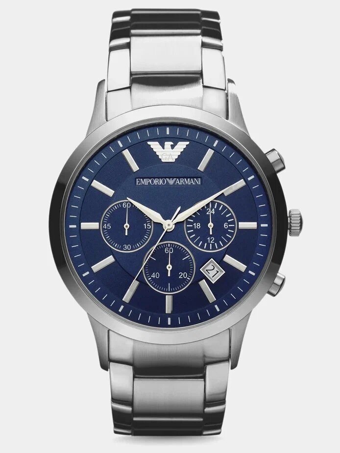 Наручные часы EMPORIO ARMANI Renato AR2448, серебряный, синий